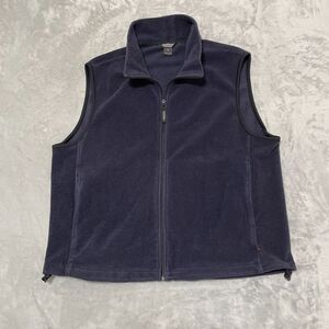 Woolrich Vest Mens Extra Large Purple Fleece Adj Waist Outdoor Hiking Workwear